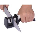 Red ABS Two Step Knife Sharpener With Tungsten Steel For Metal Knife