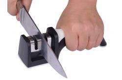 China Red ABS Two Step Knife Sharpener With Tungsten Steel For Metal Knife supplier