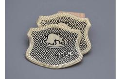 China TPU Custom Logo Embossed Labels , Embossed Iron On Garment Labels supplier