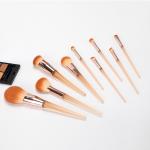 PBT Hair Top Makeup Brush Gift Set With Triangle Shaped Frosted Plastic Handle for sale