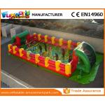 PVC Tarpaulin Orange Inflatable Football Field Blow Up Football Game Equipment for sale