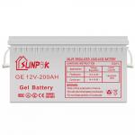 Sunpok 12v 200ah 250ah Gel SLA Battery Deep Cycling Capability Dependable Performance for sale
