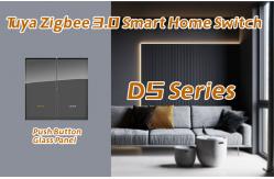 China Wireless Smart Zigbee 3.0 Wall Switch Tuya Protocol Glass Cover Scene Switch supplier