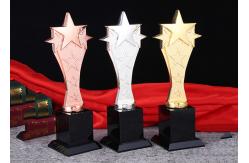 China Gold Silver Bronze Personalized Trophy Cup 330mm Height With 3D Engraved Star supplier
