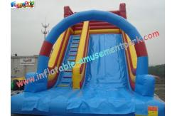 China 9M PVC Tarpaulin Commercial Inflatable Slide , Inflatable Bouncer Slides Games supplier