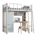 Knocked Down Structure Single Metal Bunk Bed Frame With Desk for sale