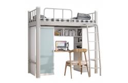 China Knocked Down Structure Single Metal Bunk Bed Frame With Desk supplier