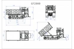 China Diesel Engine Powered GF2000 Rubber Crawler Dumper Track 2000kg Construction Machinery supplier