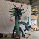 Alive Sound Realistic Animatronic Animals Chinese Mythical Creatures Green Dragon
