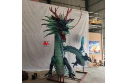 China Alive Sound Realistic Animatronic Animals Chinese Mythical Creatures Green Dragon supplier
