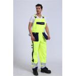 290gsm light weight arc protection Fire proof Bib Trousers , EN20471 HIVIS Flame Resistant Bib Pants for sale
