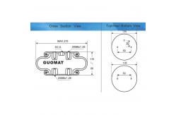 China Single Convoluted Rubber Industrial Air Springs M8 Blind Nuts Phoenix SP 1B 07 supplier