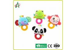 China ASTM Handcrafted Nontoxic Baby Plush Rattle With Teether supplier