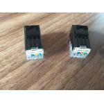 Black / White RJ45 Keystone Jack CAT5E UTP Gold Plating Size Customized