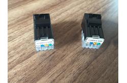 China Black / White RJ45 Keystone Jack CAT5E UTP Gold Plating Size Customized supplier