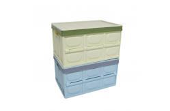 China Sturdy Practical Folding Tote Box , Fashionable Collapsible Crates With Lids supplier