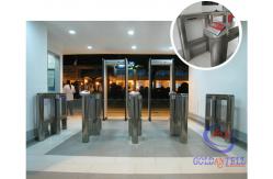 China Luxury Shape Speed Gate Security Half Height Turnstiles For Fitness supplier