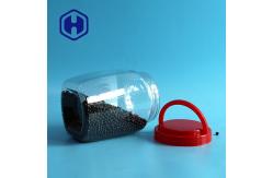 China 2250ml Square Large Mouth Plastic Pickle Jars With Handle PET Packing supplier
