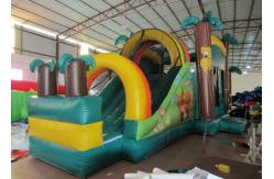 China Attractive Palm Tree Inflatable Obstacle Courses 0.55mm Pvc Tarpaulin 12 X 4m supplier