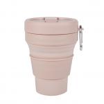 16oz Portable Foldable Silicone Coffee Mug With Lid And Straws
