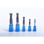 SUPAL 4 Flute Blue Coating Solid Carbide End Mill Milling Cutter For HRC65 Hardened Steel Machining Corner Radius 0.5mm for sale