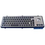 71keys reinforced rear panel mount keyboard with LED and trackball version for sale