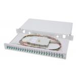 1U 19inch Full Loaded Slide Drawer Rack mount patch panel for sale