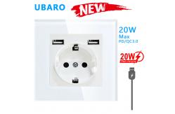 China EU Standard Electric Wall Socket And Convenient With USB Port supplier