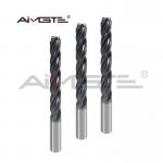 4 Flute Carbide Step End Mill with Through Coolant AlTiN Coating High Speed Deep Cutting for Steel Titanium Hardened Alloys for sale