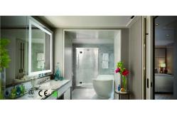 China IP44 Rated Silver Square Cosmetic Mirror with LED Illumination Easy Wall Mounting supplier