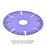 Brazing Diamond Cut Circular Saw Blade , Purple 400mm Diamond Saw Blade for sale