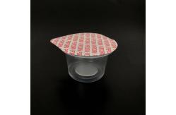 China PP Unique Shape Transparent Round Plastic Container Plastic Cup 100ml Snack Jelly supplier