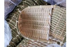 China Home Practical Bamboo Broom And Dustpan Green Color supplier