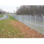 High Quality And Durability Wholesale High Security Galvanized Chain Link Fence Cost With Barbed Wire On Top for sale