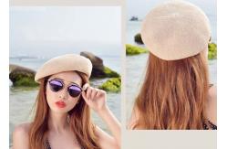 China Printing Technic Winter Custom Personalized Hats , Women White Black Wool Beret Hat supplier