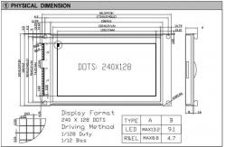 China 240*180 Graphic FSTN LCD Module with Backlight Wide Temperature Industrial Display supplier