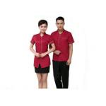 Custom Color Restaurant Staff Uniform , Side Open Bar Staff Uniforms For Waitress for sale