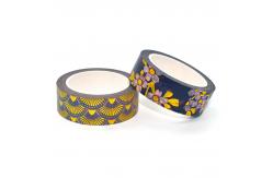 China Custom Printed Ins Style Gold Foil Washi Tape Set Personalizada supplier