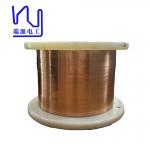 0.1mm Ultra Fine Enameled Rectangular / Flat Magnet Winding Copper Wire Insulated Solid for sale