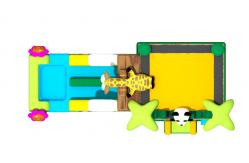 China Animal World Theme 8.5x4x4.8m Inflatable Jump House With Slide supplier