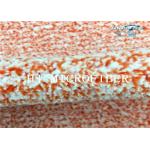 Orange Mixed Knitted Microfiber Coral Fleece Fabric With Nylon Hard Wire for sale