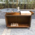 1330mm Corten Steel BBQ Grill CE Wood Burning Bbq Grill Camping for sale