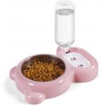 Detachable Pet Water Food Bowl Stainless Steel Automatic Water Dispenser For Small Dogs for sale