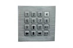 China 16 Keys Stainless Steel Keypad IP67 Dynamic Washable Vandal Resistant Keypad supplier