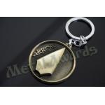 Modern 3D Souvenir Key Chain , High Polishing Custom Die Cut Metal Keychains