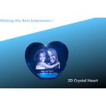 Mother's Day Heart/crystal heart/3D laser engraving crystal heart/crystal 2d heart for sale