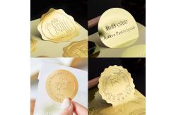 China Custom Printed Gold Foil Stickers Embossed Metallic Labels & Custom Metallic Stickers supplier