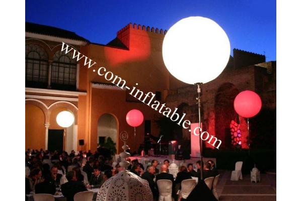 Tripod Standing inflatable RGB LED Balloon,Inflatable custom print Ball tripod balloon