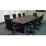Commercial MFC Melamine Wooden Office Furniture Partitions / Boardroom Conference Table for sale