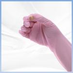 Pink Synthetic Nitrile Household Cleaning Gloves Antibacterial Antifouling for sale